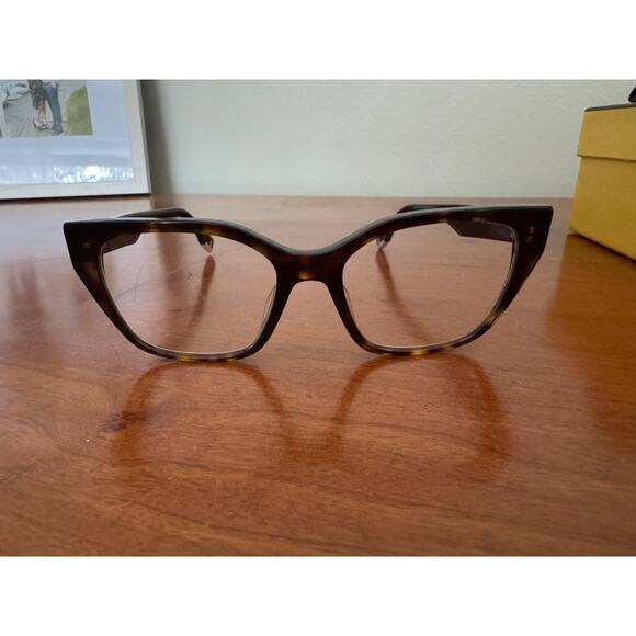 FENDI Way FE50001l 052 Havana Color Geometric Frame with Prescription Lens - Picture 10 of 16